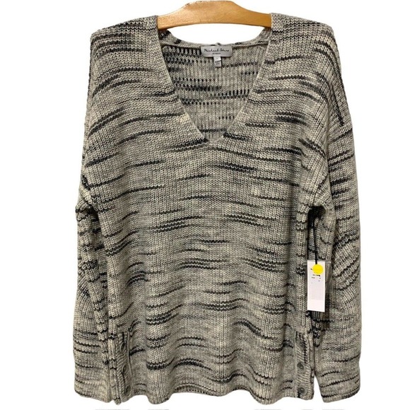 Michael Stars | Sweater Pullover V Neck Long Sleeve Autumn Spacedye NWT- Large - Picture 1 of 9